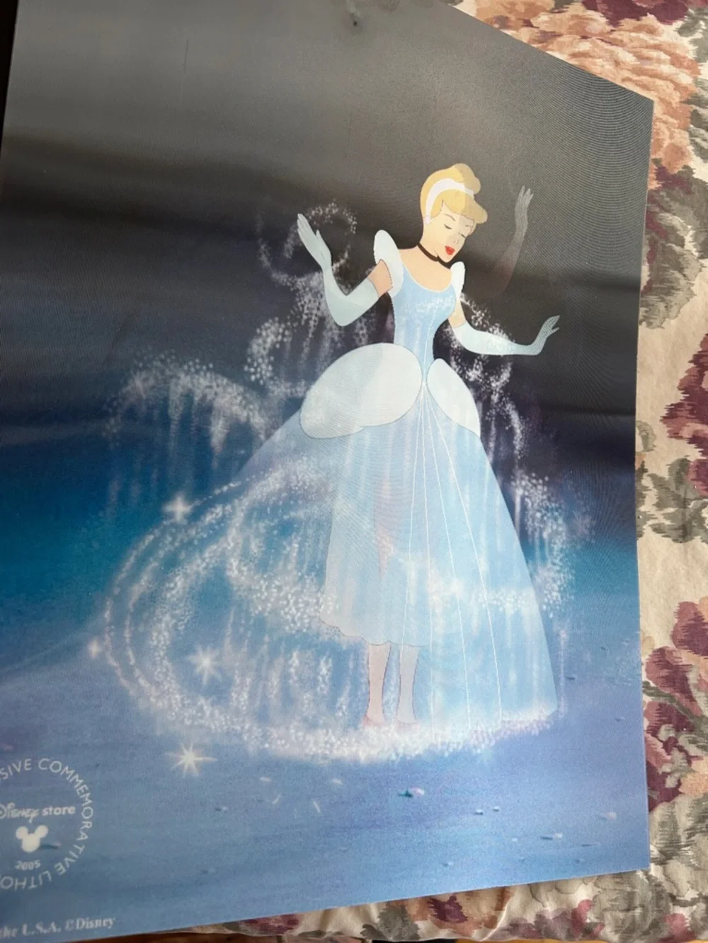 Vtg Disney Cinderella Exclusive Commemorative Lithograph Lenticular 3D Art 2005 - Picture 2 of 6